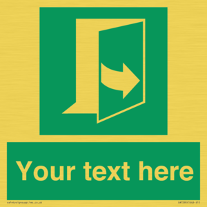 Custom sign safe condition door opens pulling left hand side